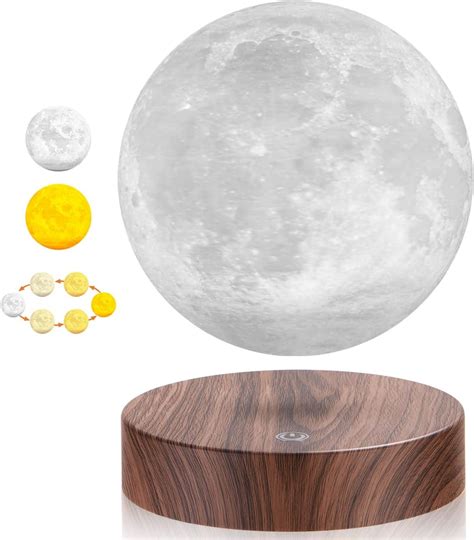 DIDWI Floating Moon Lamp, Magnetic Levitation Spinning 3D Printing Moon ...