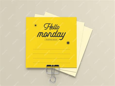 Premium PSD | Sticky notes psd mockup