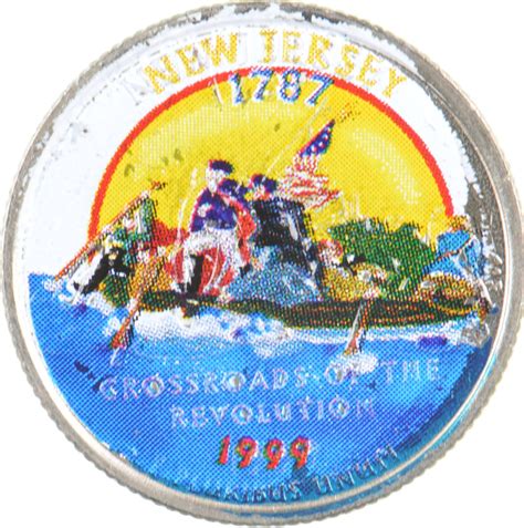 Custom - COLORIZED - 1999-P New Jersey State Quarter - High Collectible ...