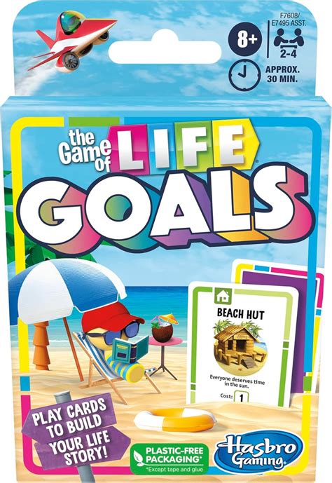 The Game of Life Goals Game, Quick-Playing Card Game for 2-4 Players ...
