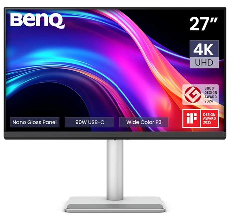 BenQ MA270UP 27” 4K 3840x2160 IPS Nano Gloss Monitor for MacBook, Dual ...