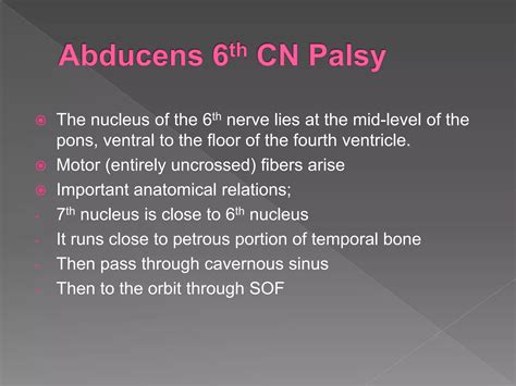 3rd, 4th, & 6th cranial nerve palsy | PPTX