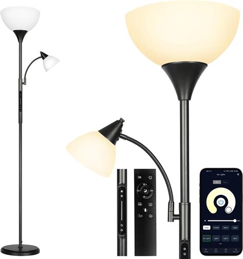 OUTON LED Dimmable Floor Lamp with Touch Control & Remote & App Control ...