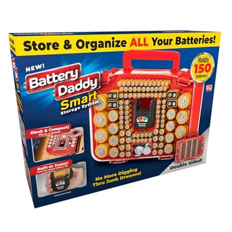 Ontel Battery Daddy Ultra - Battery Organizer Storage Case with Tester ...
