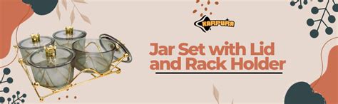 Buy KARPURA 4-Piece Jar Set with Lid and Rack Holder, and Functionality ...