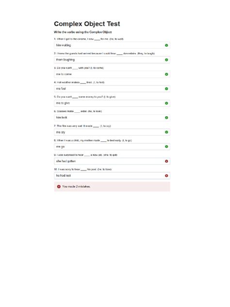 Image result for Complex Object Worksheet