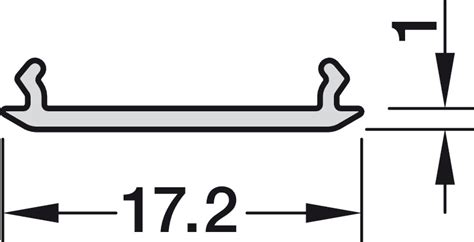 Diffuser, For Häfele Loox Aluminium Profiles with 16 mm internal ...