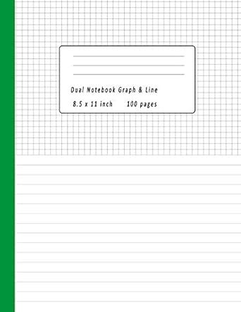 Buy Dual Notebook Graph & Line 8.5x11 Inch 100 Pages: Book Half Lined ...