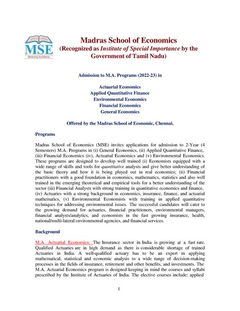 MSE-MA-Programs-Brochure 2022 - Admission to M. Programs (2022-23) in ...