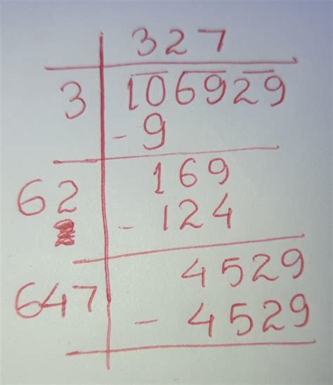 find the square root of 106 929 by division method - Brainly.in