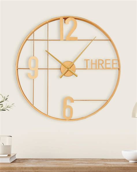 Buy URBAN CREW INI Metal Wall Clock - Vintage Roman Numeral Design ...