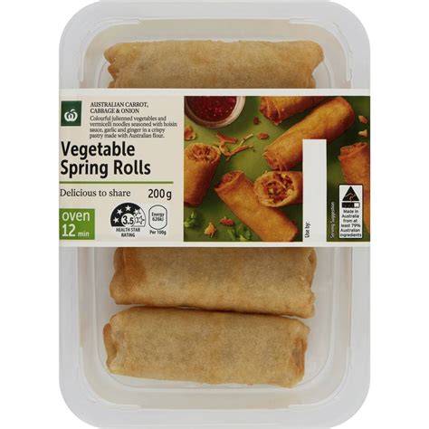 Calories in Woolworths Vegetable Spring Rolls calcount