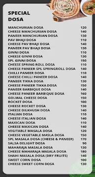 Menu of Southern Spice - 133 Varieties Of Dosa, Sector 7, Dwarka, Palam ...