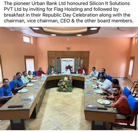 Pioneer Urban Bank honoured Silicon IT Solutions Pvt Ltd by inviting ...