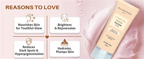 Glamveda Glutathione Face Cream Reduce Dark spots, Hyperpigmentation ...