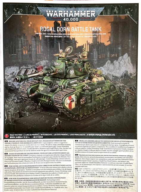 Astra Militarum: Rogal Dorn Battle Tank : r/WarhammerInstructions
