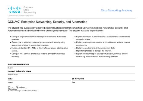 Shreyanbhatnagar-AIML CSE ENSA 20-certificate - Corporate Social ...
