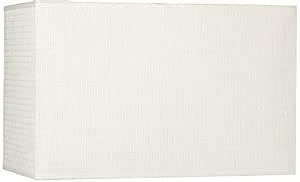 Off-White Medium Rectangular Paper Lamp Shade 16" Wide x 8" Deep x 10 ...