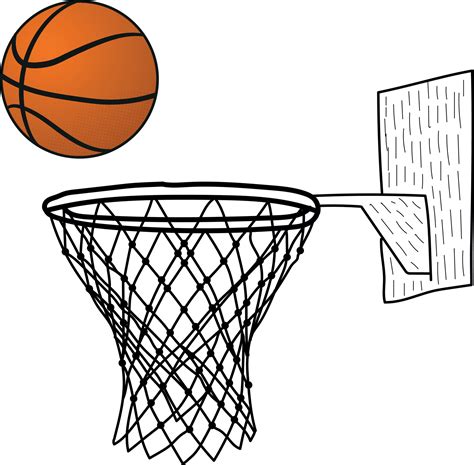 Basketball net, basketball hoop, basketball goal illustration on white ...