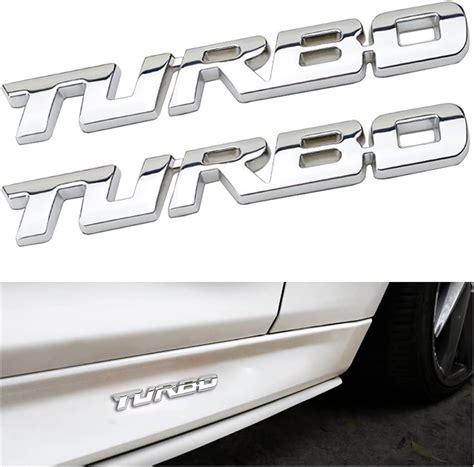 AICEL Turbo Car Emblem, 2 PCS 3D Metal Turbo Badge India | Ubuy