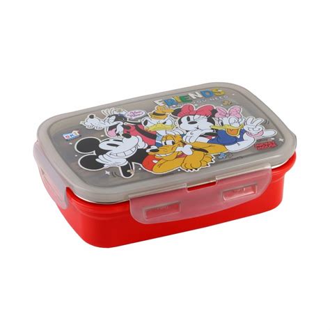 Buy SKI Snap Lock Lunch Box with Steel Removable Container (Mickey ...