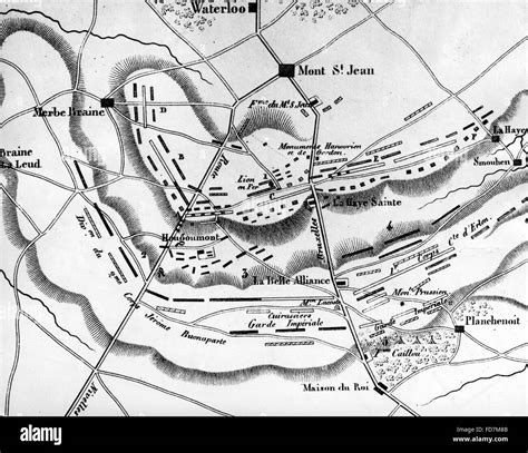 Battle of waterloo map hi-res stock photography and images - Alamy