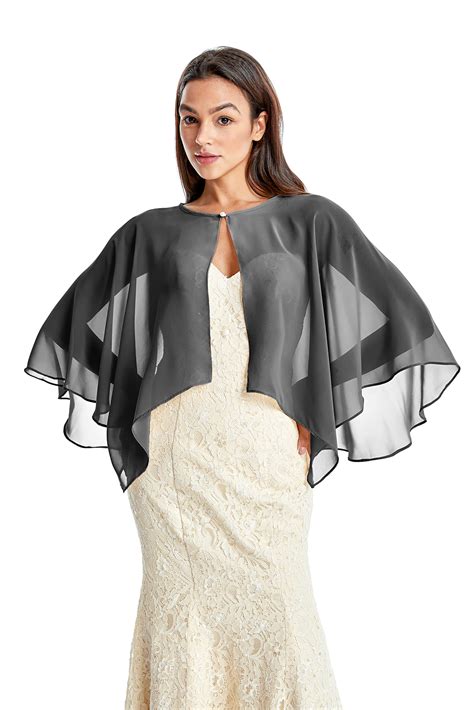 Soft Chiffon Shawls and Wraps for Evening Dresses Sheer Wedding Shawl ...