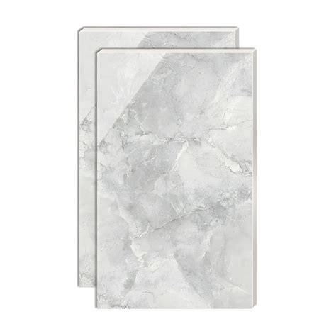 Slip Resistant Floor Tile Straight Edge Polished Marbling Singular Tile ...