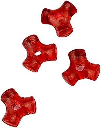 Lobo Lures 100 Pack Red Tri-Bead Lure Rigging Beads up to 400lb Leader ...