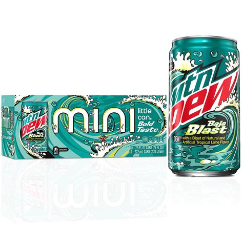 Snapklik.com : MTN DEW Baja Blast Mini Cans, 7.5oz Cans