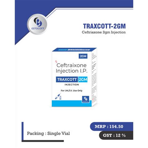 TRAXCOTT-2GM INJECTION Estocott Pharma Pvt. Ltd.