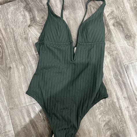 Green Shade and Shore one piece swimsuit - Depop