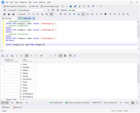 Using SQL Statements 的图像结果