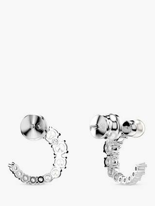 Swarovski Matrix Hoop Earrings, Silver