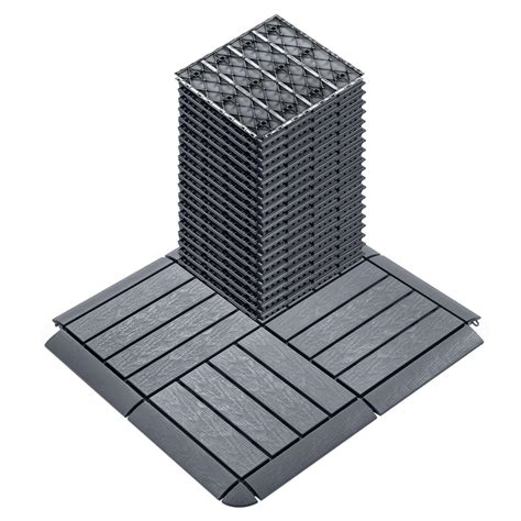 Mua 24 Pack Interlocking Deck Tiles with 20 Transition Edge Kits 11.8 ...
