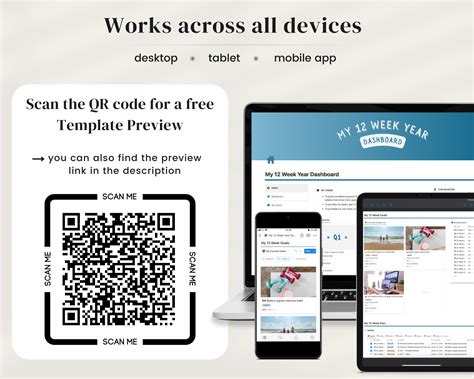 12 Week Year Planner 12 Week Year Notion Template Goal - Etsy