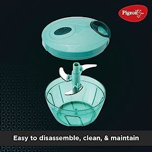 Buy Pigeon Polypropylene Mini Handy and Compact Chopper with 3 Blades ...