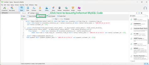 Image result for Code Formatting MySQL