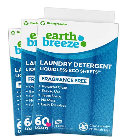 Earth breeze laundry sheets up to 60 loads fresh scent – Artofit