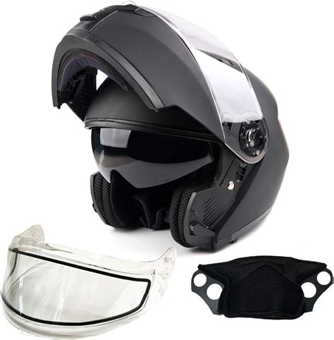 Buy Typhoon TH158 Adult Dual Visor Modular Snowmobile Helmet DOT Full ...