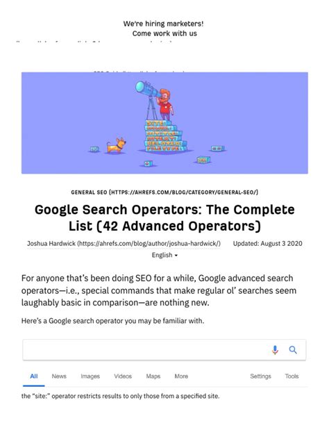 Image result for Google Search Modifiers List
