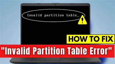 What Is an Invalid Partition Table 的图像结果