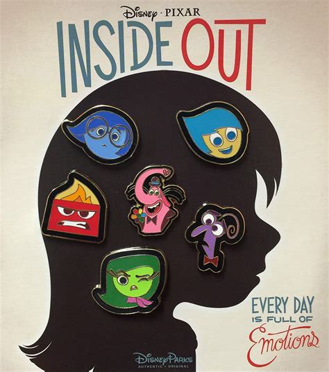 Buy Disney Pixar Inside Out 6 Pin Starter Set Sadness Fear Anger ...