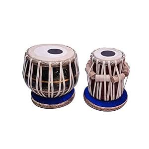 Brass Tabla Set with Hammer, Padded Bag and Gaddi – Black Colour ...