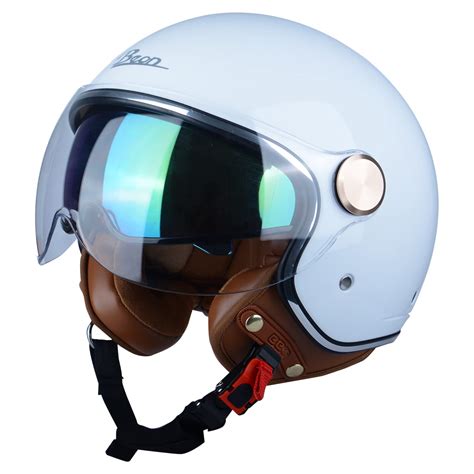 Snapklik.com : BEON Half 3/4 Face Motorcycle Helmet, DOT Approved ...