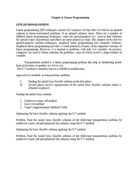 Image result for Chapter 6 Linear Programming