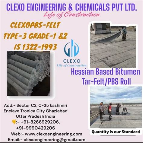 Bitumen Roofing Felt - Clexopbs-Felt Hessian Bases Bitumen Tar Felt ISI ...