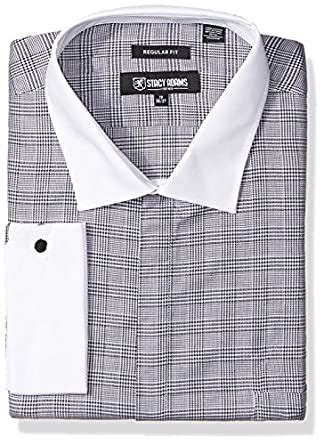 Stacy Adams Men's Big & Tall Large Glen Check Classic Fit Dress Shirt ...