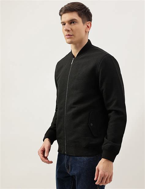 Buy Textured Slim Fit Bomber Jacket at Marks & Spencer
