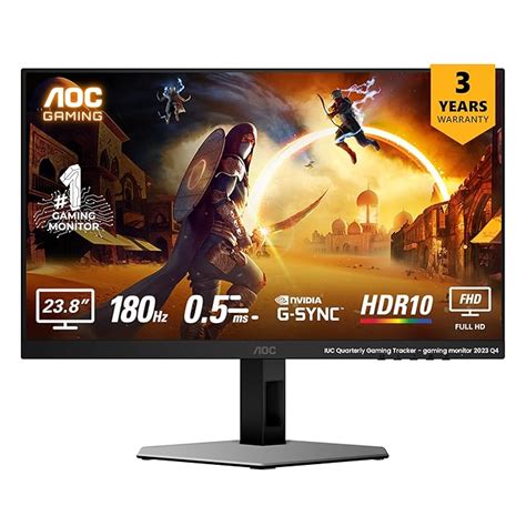 AOC 24G4E 23.8" Fast IPS Gaming Monitor | 1920 x 1080 FHD | 180Hz ...